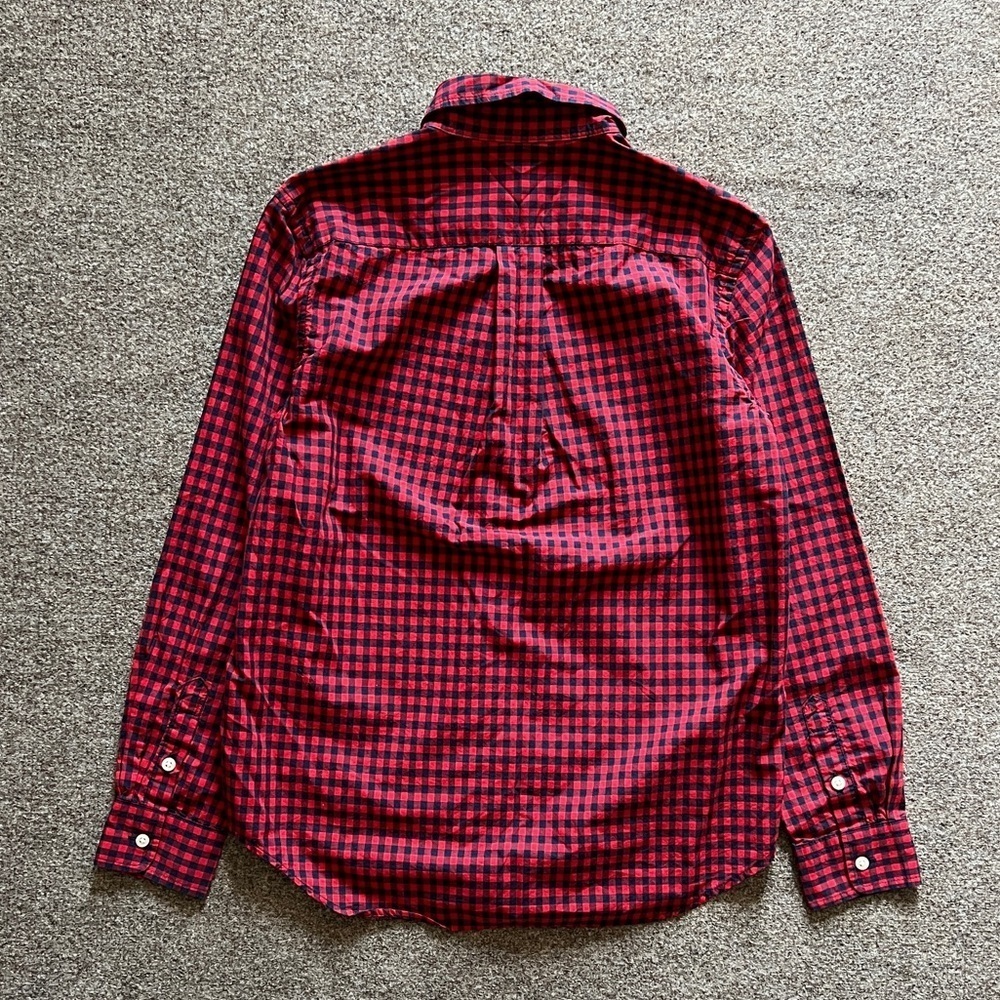 Ralph Lauren Red Gingham Checkered Button Down Long Sleeve Shirt Boys L (14-16) - Picture 5 of 12